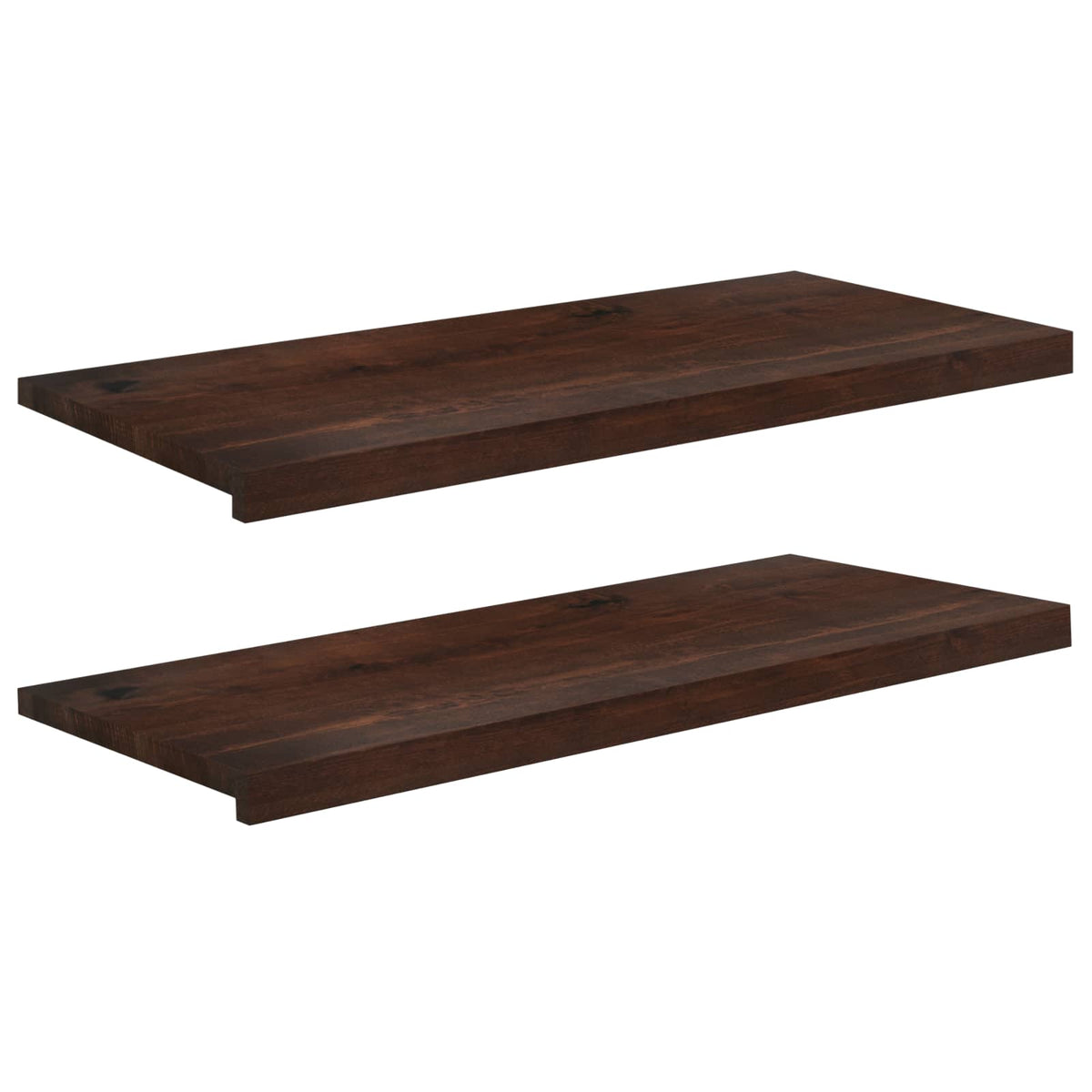 Window Sills 2 pcs Solid Beech Wood Depth 40 cm Dark Brown 90 cm