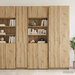 Storage Cabinet 70x42.5x225 cm Engineered Wood 2 Doors 2 Shelves Artisan oak 70 cm