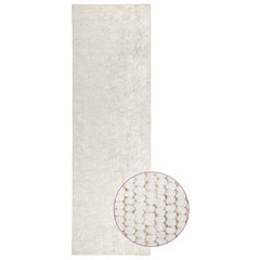 vidaXL Rug Cream 100 x 150 cm 100% Polyester 3 mm Washable 3