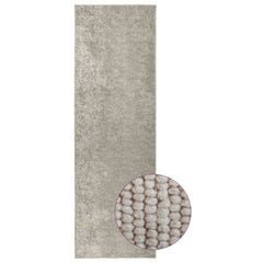 vidaXL Rug Beige 50 x 300 cm 100% Polyester 3 mm Washable 3