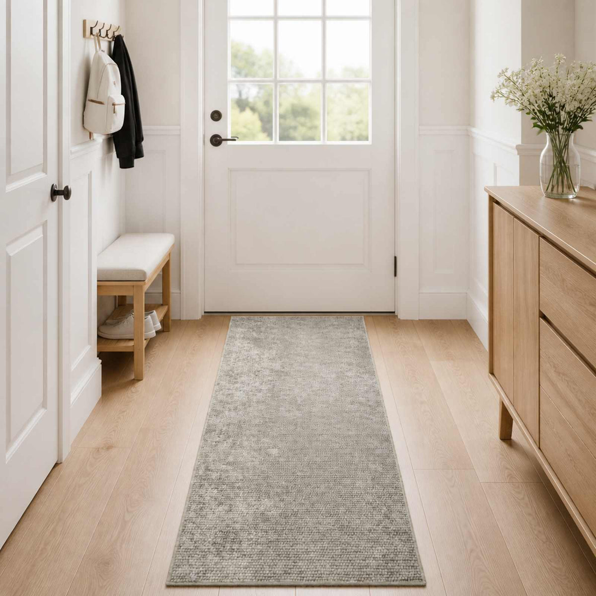 vidaXL Rug Beige 100 x 150 cm 100% Polyester 3 mm Washable 1