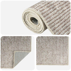 vidaXL Rug Beige 100 x 150 cm 100% Polyester 3 mm Washable 4