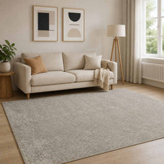 vidaXL Rug 100% Polyester 3 mm Washable Beige 50 x 100 cm – 190 x 300 cm