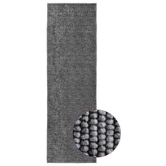 vidaXL Rug Anthracite 50 x 300 cm 100% Polyester 3 mm Washable 3