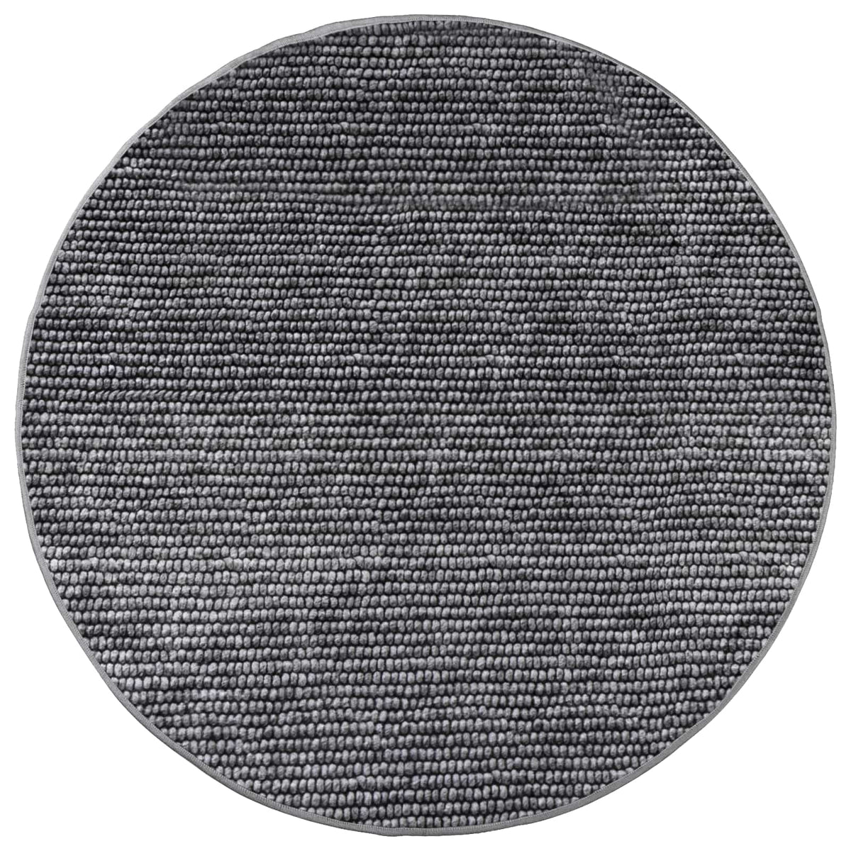 vidaXL Rug Anthracite Ø 120 cm 100% Polyester 3 mm Washable 2