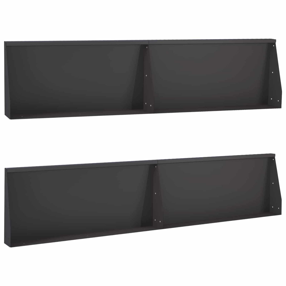 Retaining Wall 100 x 12 x 30 cm Steel 4 pcs Black
