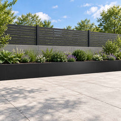 Retaining Wall 100 x 12 x 40 cm Steel 4 pcs Black