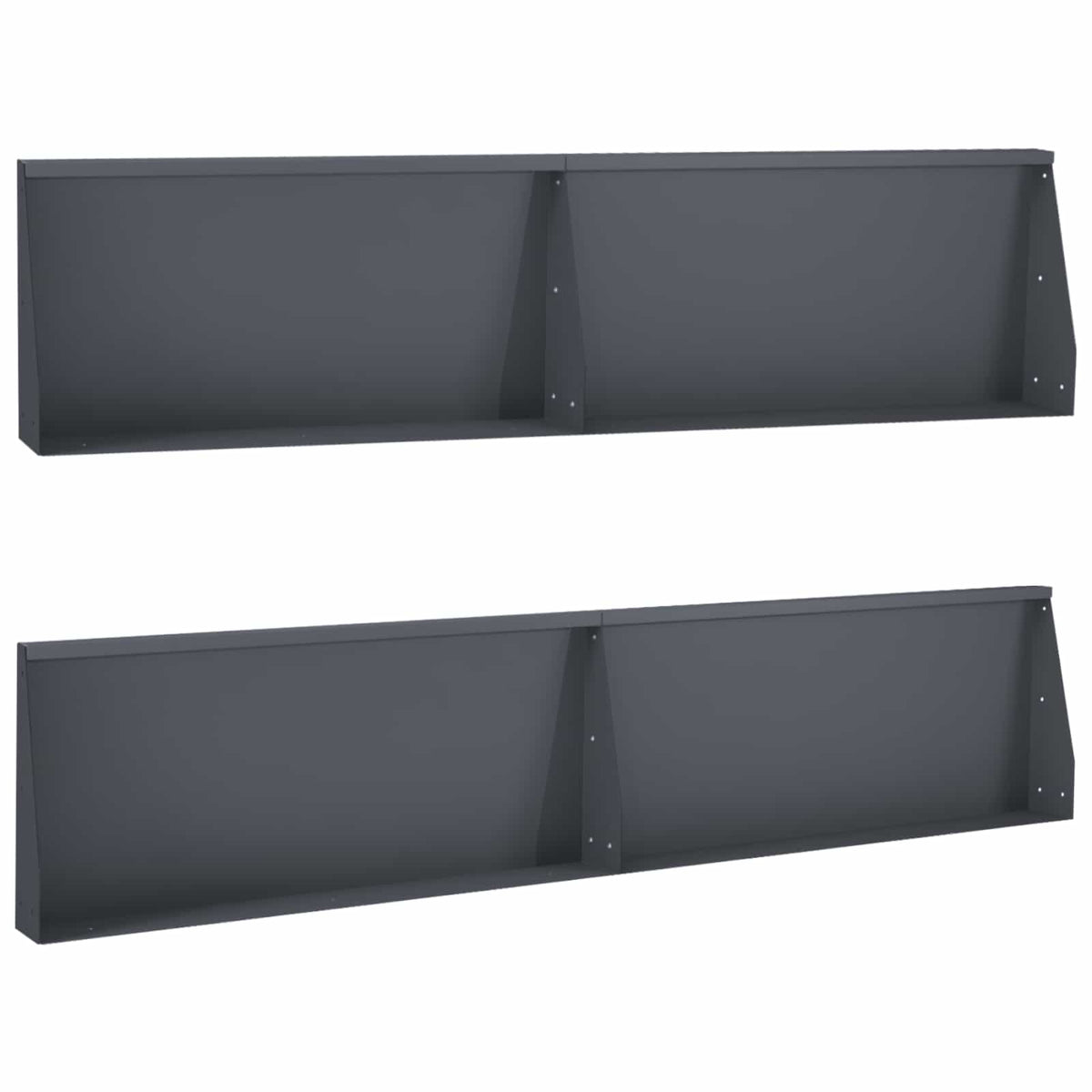 Retaining Wall 100 x 12 x 40 cm Steel 4 pcs Anthracite
