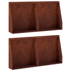 Retaining Wall 40 x 12 x 30 cm Steel 4 pcs Weathering steel