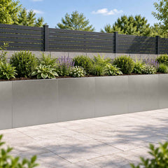 Retaining Wall 40 x 12 x 30 cm Steel 4 pcs Stainless steel