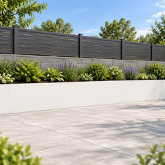 Retaining Wall 60 x 12 x 40 cm Steel 4 pcs White