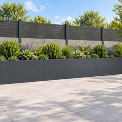 Retaining Wall 60 x 12 x 40 cm Steel 4 pcs Anthracite