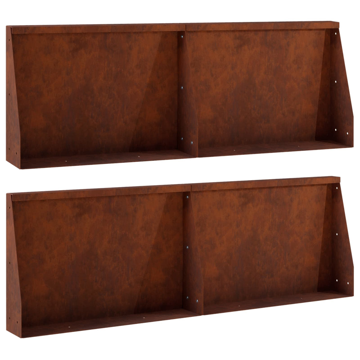 Retaining Wall 60 x 12 x 40 cm Steel 4 pcs Weathering steel