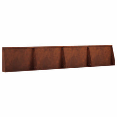 Retaining Wall 60 x 12 x 40 cm Steel 4 pcs Weathering steel