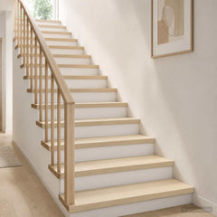 Stair Tread Solid Oak Wood Depth 25 cm 4 pcs White 70 cm