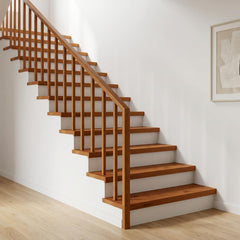 Stair Tread Solid Oak Wood Depth Brown