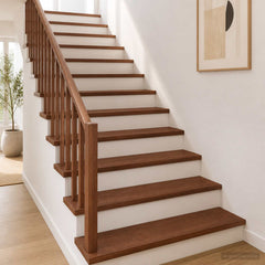Stair Tread Solid Oak Wood Depth 30 cm 20 pcs Dark Brown 100 cm