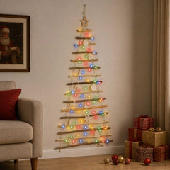 vidaXL Hanging Christmas Tree 150 cm 80 LEDs Multicolour 1