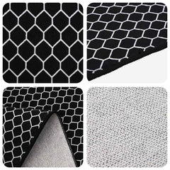 vidaXL Rug ORIZ Black Mesh Pattern 120 x 170 cm 100% Polyester 3