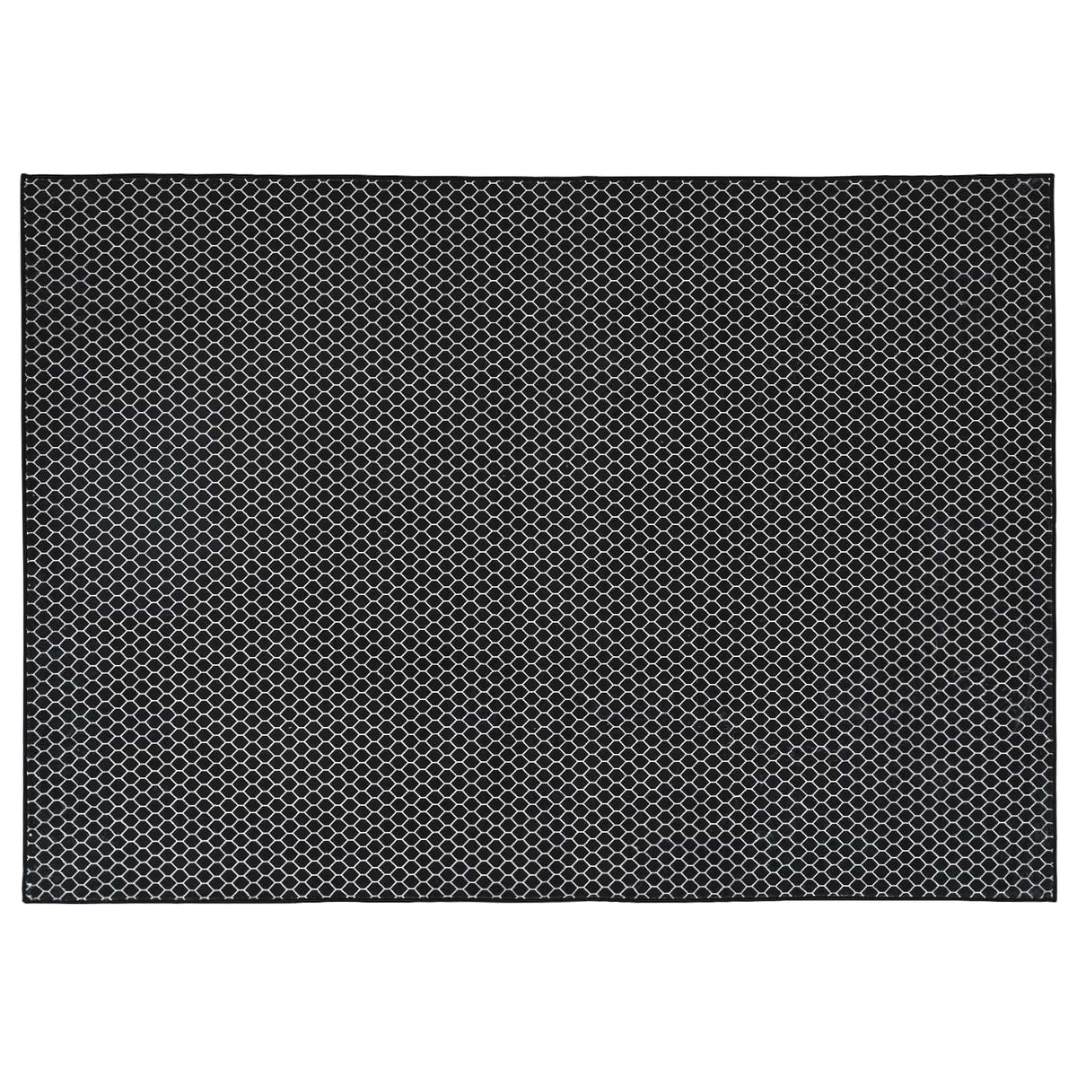 vidaXL Rug ORIZ Black Mesh Pattern 120 x 170 cm 100% Polyester 2