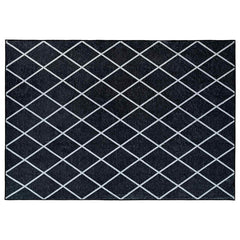 Rug ORIZ 140 x 200 cm 100% Polyester Black diamond pattern