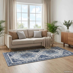 Rug Runner ORIZ 1150 gsm Width 80 cm Length 200 cm Dark blue