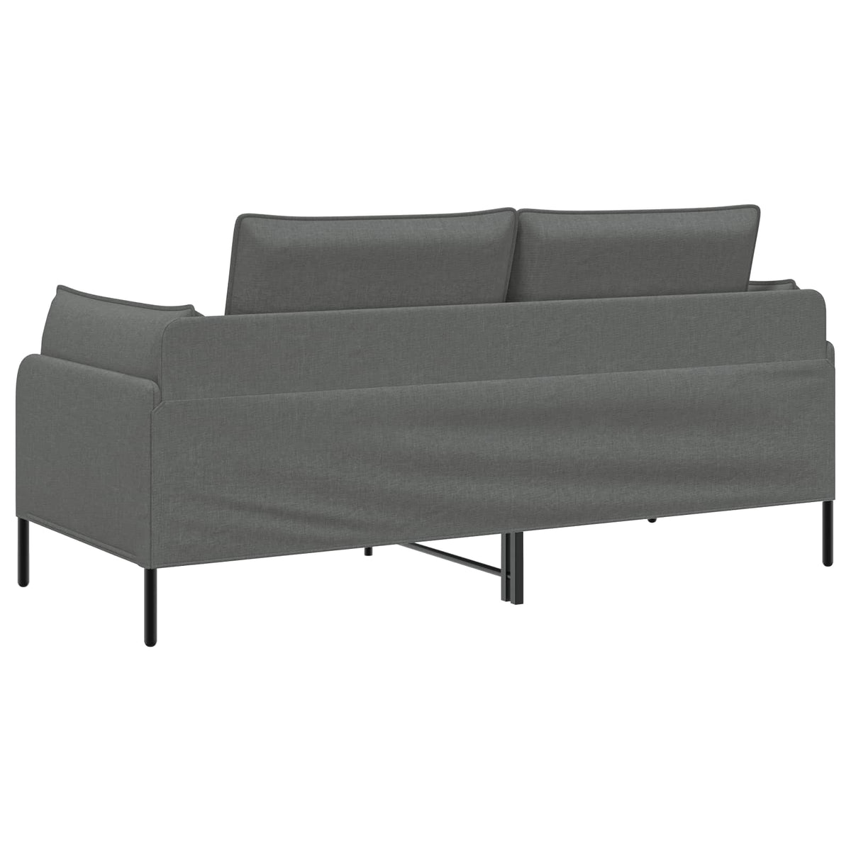 Sofa 188 x 81 x 89 cm Fabric 2-Seater Dark grey