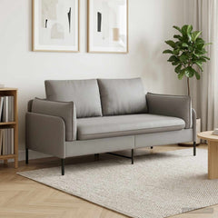 2-Seater Sofa 2-Seater 188 x 81 x 89 cm Velvet 145 cm Light grey