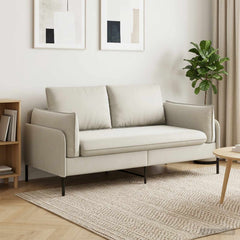 2-Seater Sofa 2-Seater 188 x 81 x 89 cm Velvet 145 cm Cream