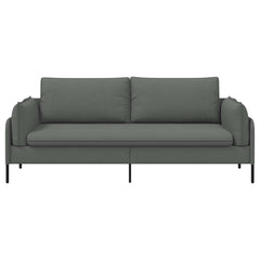 Sofa 222 x 81 x 89 cm Fabric 3-Seater Dark grey