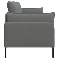 Sofa 222 x 81 x 89 cm Fabric 3-Seater Dark grey