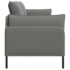 3-Seater Sofa 222 x 81 x 89 cm Velvet 180 cm Dark grey