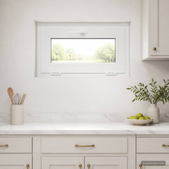 vidaXL Basement Window Internal Colour RISOR with Double Glazing White Length 40 cm