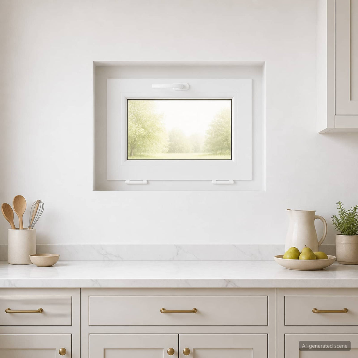 Basement Window Internal Colour RISOR Glazing White Length