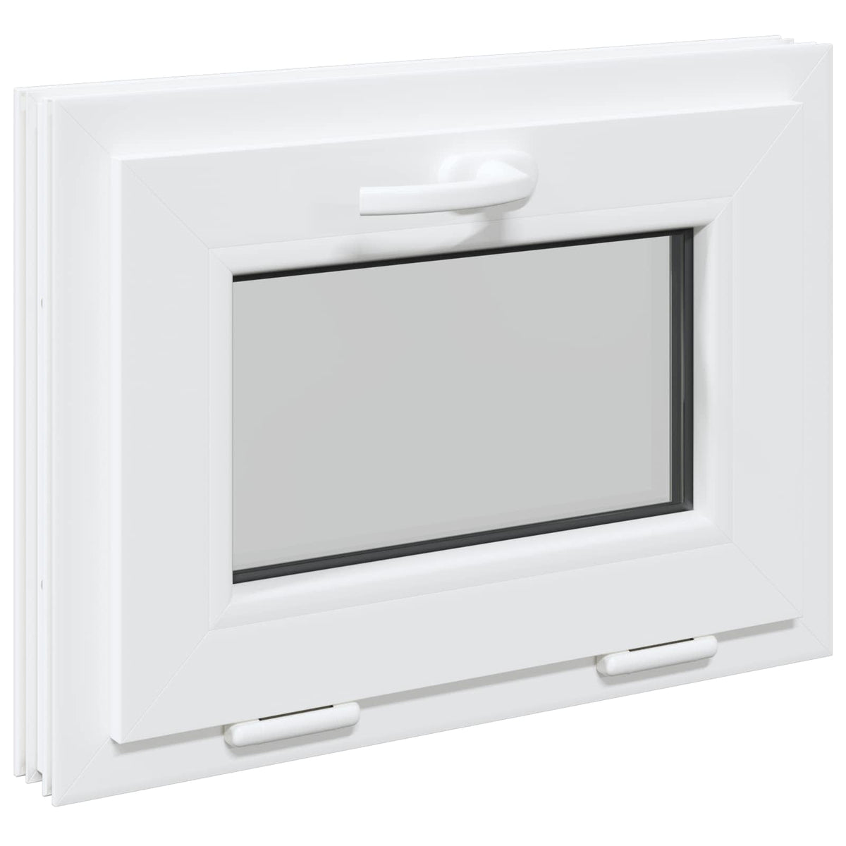 Basement Window Internal Colour RISOR with Triple Glazing White Length 40 cm 50 cm
