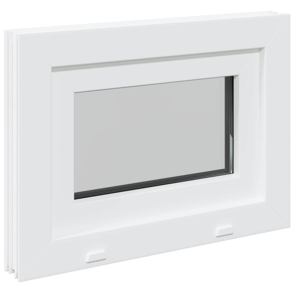 Basement Window Internal Colour RISOR with Triple Glazing White Length 40 cm 50 cm