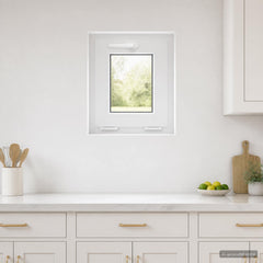 Basement Window Internal Colour RISOR with Triple Glazing White Length 45 cm 40 cm