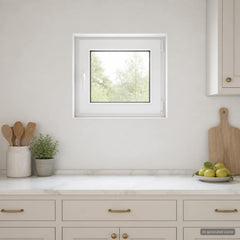 Basement Window Internal Colour RISOR 40 x 55 cm Tilting and Turn Right White Two-layer 60 cm
