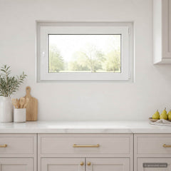 Basement Window Internal Colour RISOR 40 x 55 cm Tilting and Turn Right White Two-layer 90 cm