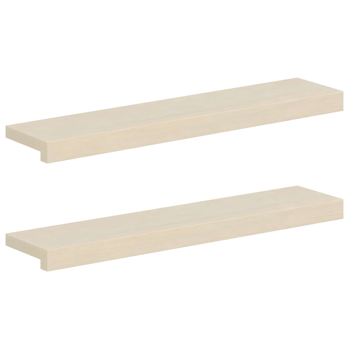 vidaXL Window Sills 2 pcs White 80 x 15 x 2 cm Solid Oak Wood 2
