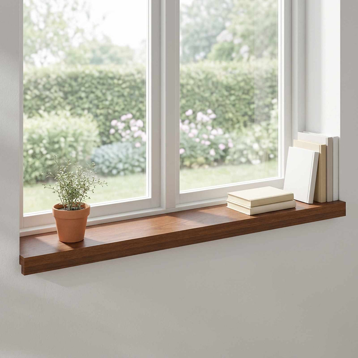 vidaXL Window Sills 2 pcs Dark Brown 80 x 15 x 2 cm Solid Oak Wood 1
