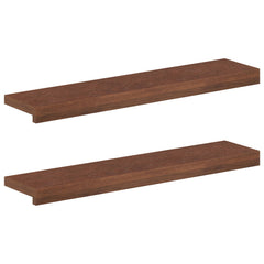 vidaXL Window Sills 2 pcs Dark Brown 80 x 15 x 2 cm Solid Oak Wood 2