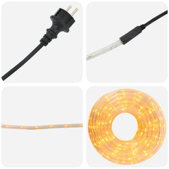 vidaXL Christmas LED Rope Light 480 LEDs Yellow 20 m 6
