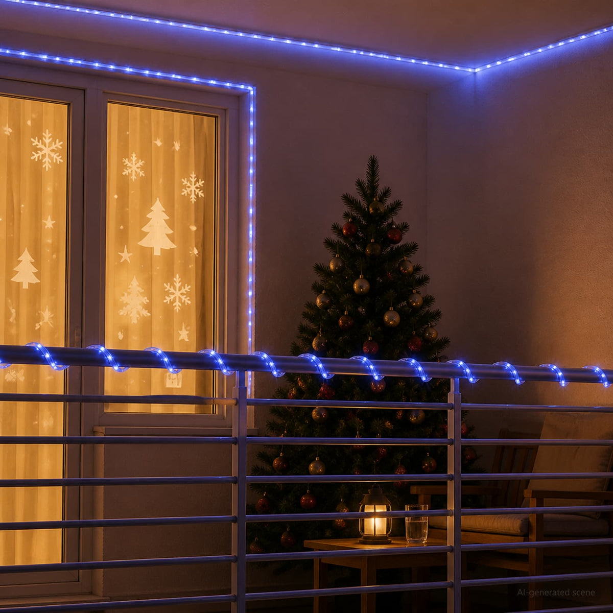 vidaXL Christmas LED Rope Light 480 LEDs Blue 20 m 3