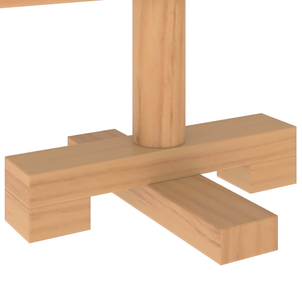 vidaXL Wooden Christmas Tree KOTKA 60 cm Solid Pine Wood Brown Finish 6