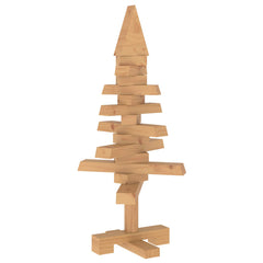 vidaXL Wooden Christmas Tree KOTKA 60 cm Solid Pine Wood Brown Finish 2