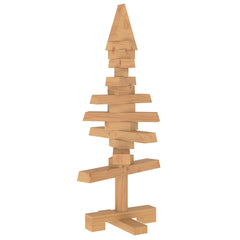 vidaXL Wooden Christmas Tree KOTKA 60 cm Solid Pine Wood Brown Finish 5