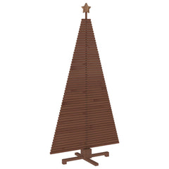 Wooden Christmas Tree KOTKA Solid Pine Wood Dark Brown Finish 180 cm