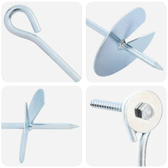 vidaXL Earth anchor 10 pcs Ø10 x 50 cm Galvanized Metal Silver 5