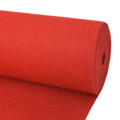 vidaXL Carpet Plain Red 1 x 24 m Fabric 2